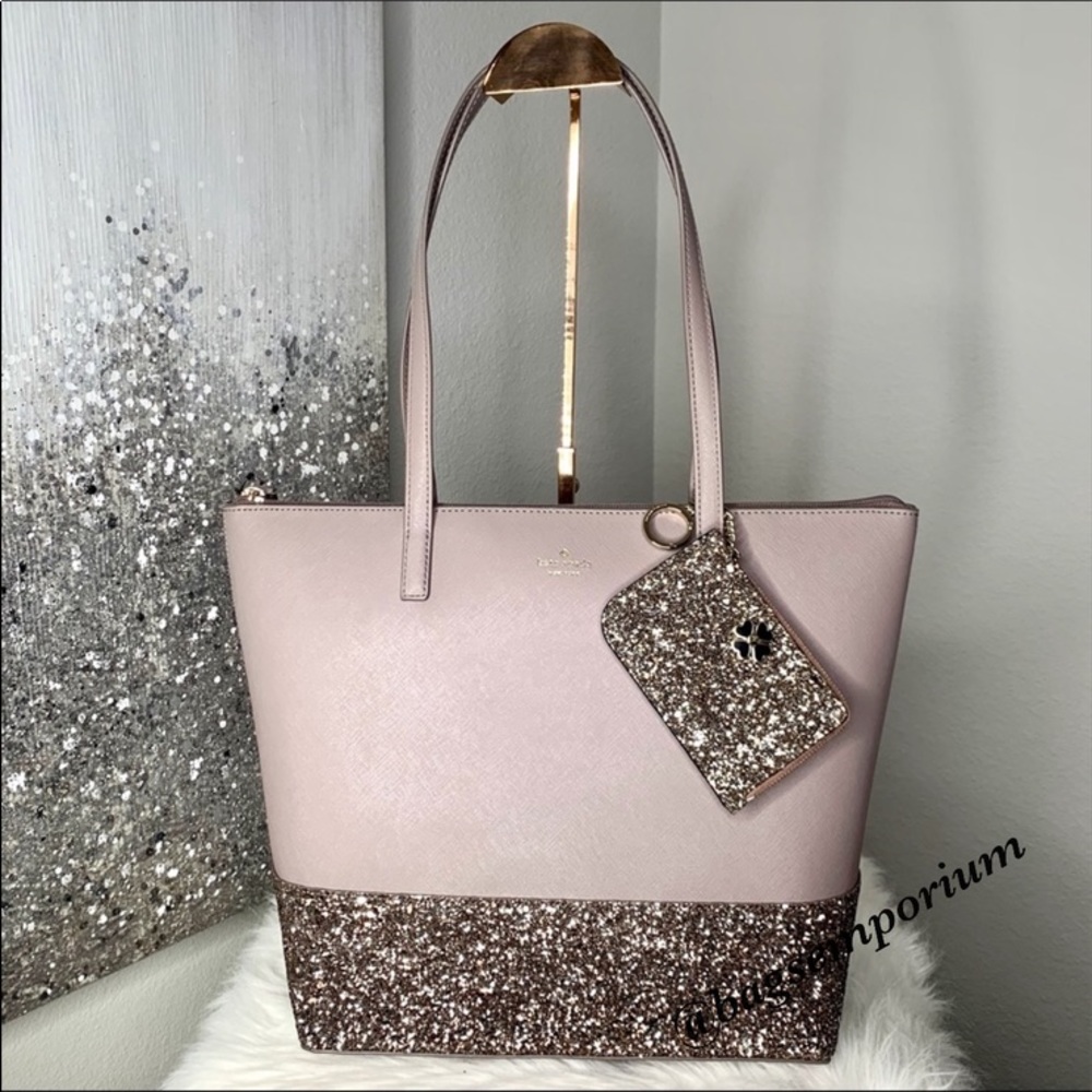 💫Holiday Set💫 Kate Spade Penny Greta Glitter Bag - Picture 3 of 8